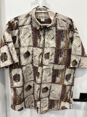 Natural Issue 100% Cotton Mens Short Sleeve Button Down
